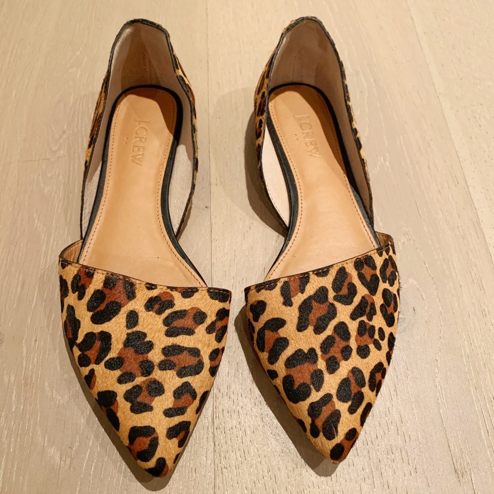 J. Crew leopard flats